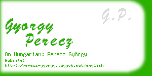 gyorgy perecz business card