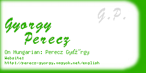 gyorgy perecz business card